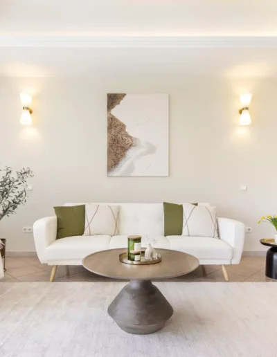 nappali home staging után, eladásra felkészítve