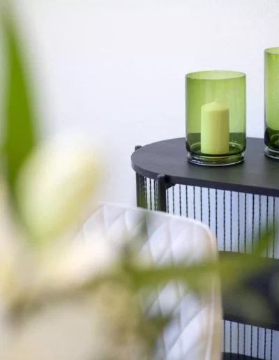 étkező részlet, zöld dekoráció home staging után