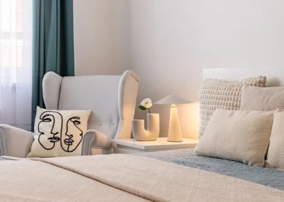 eladásra felkészítés után hálószoba dekorálva home styling