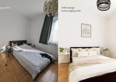 home staging budapest előtte utána hálószoba