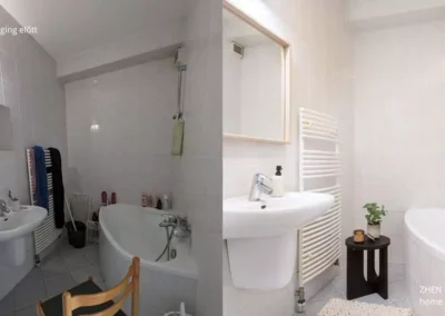home staging budapest előtte utána fürdőszoba