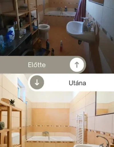 fürdőszoba home staging eladásra felkészítés előtte utána