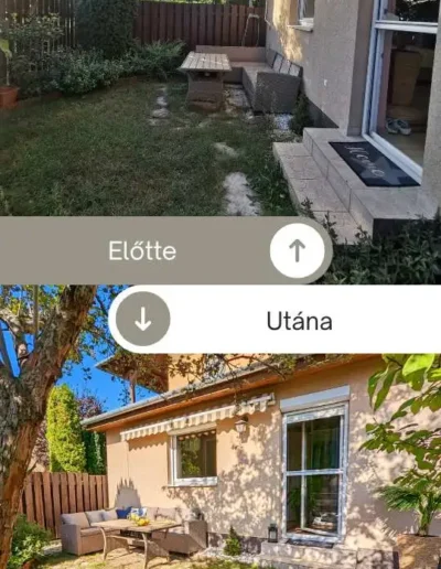 kert home staging eladásra felkészítés előtte utána