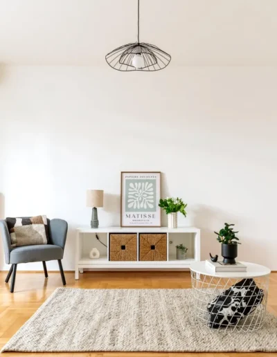 home staging után nappali réslet